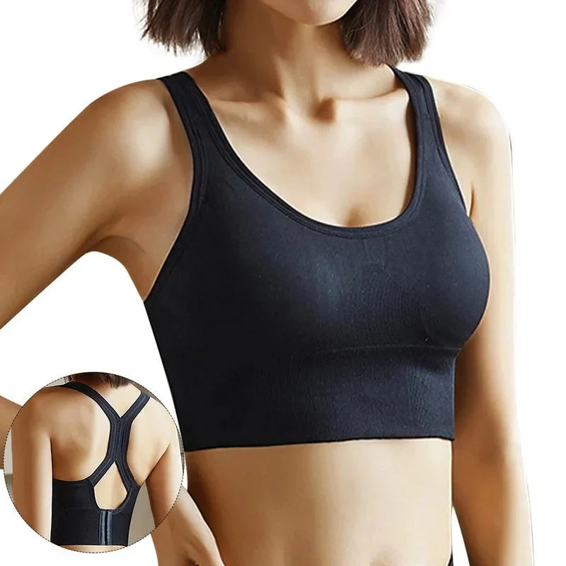 🖤 Women's Hollow Push-Up Sports Bra Tank Top
