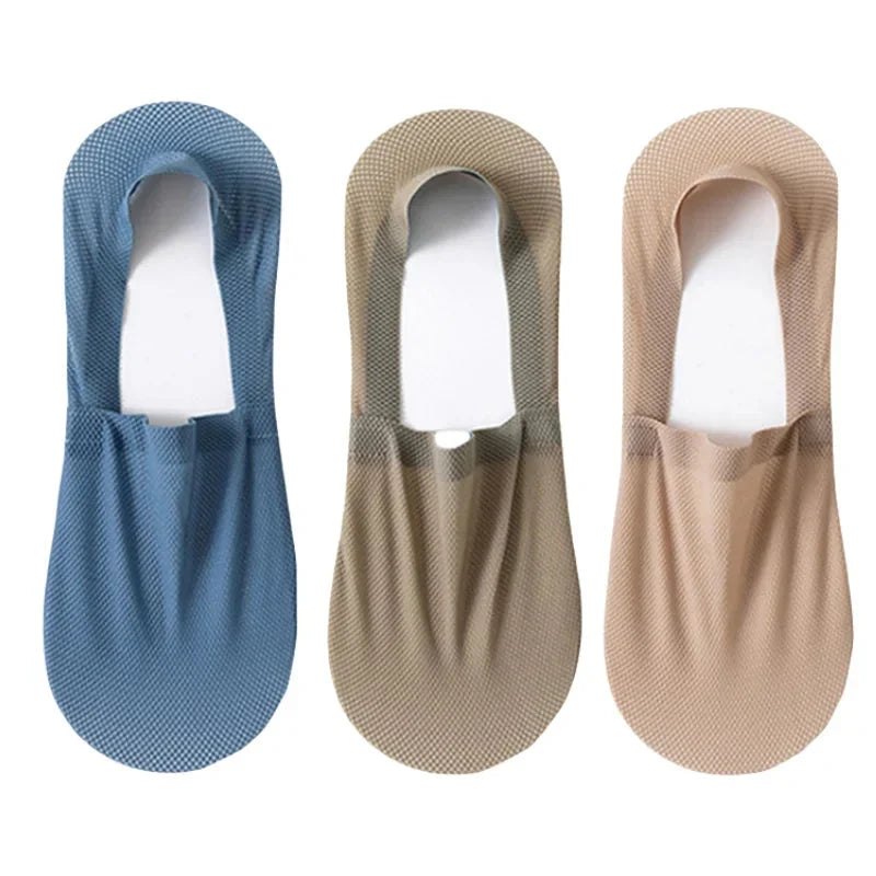 3-Pack Invisible Boat Socks – Breathable Low-Cut Socks