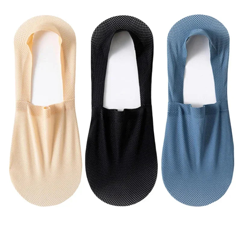 3-Pack Invisible Boat Socks – Breathable Low-Cut Socks