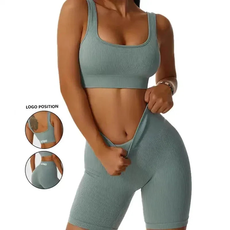 🖤 Ribbed Seamless Yoga Set