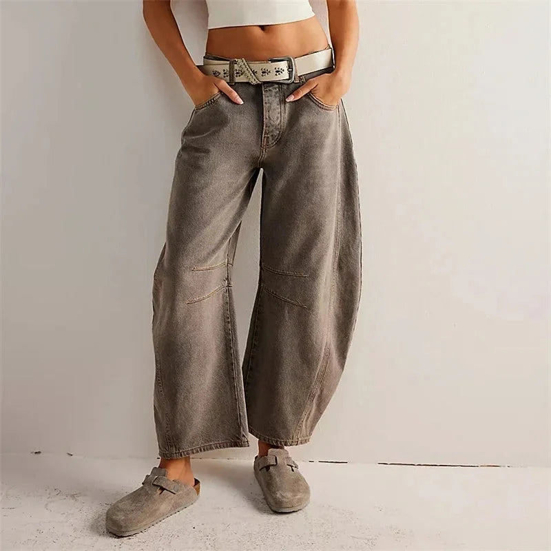 Women’s Mid Rise Wide Leg Jeans