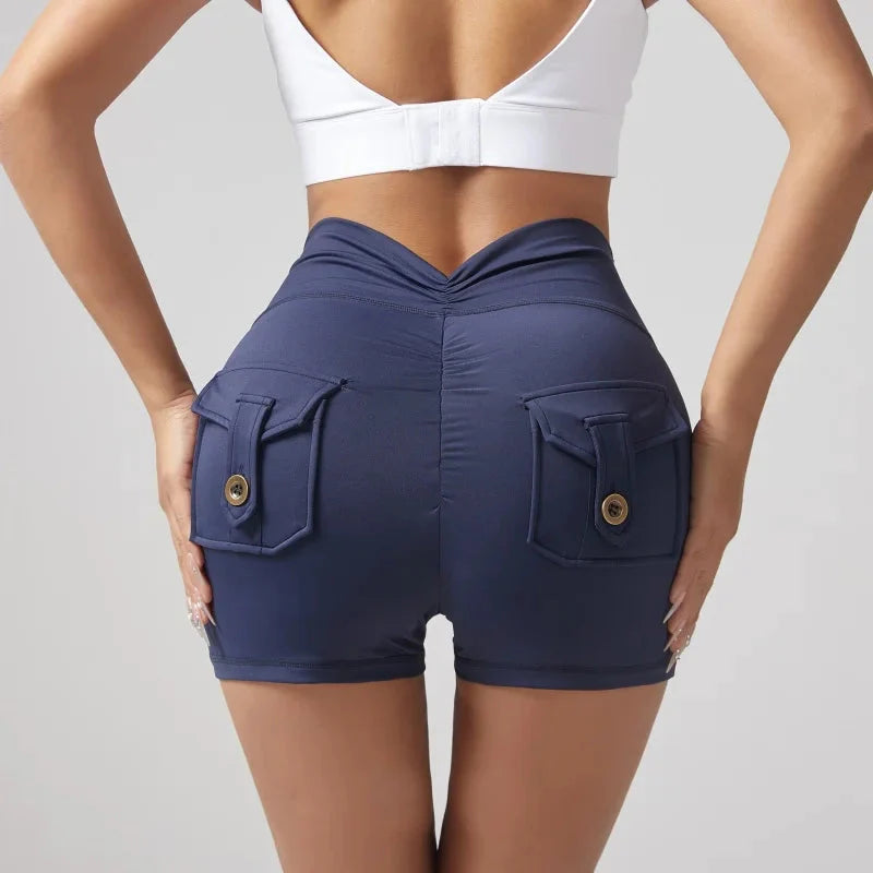 🍑 Wrinkled High-Waist Pocket Leggings for Women