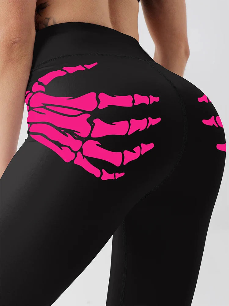 🖤 Women's Claw Skull High-Waisted Yoga Leggings