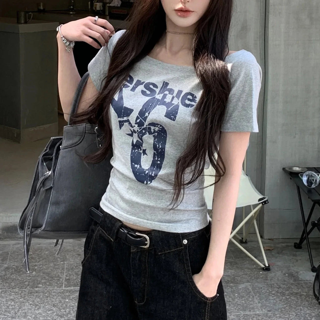 Women’s summer letter print t-shirt