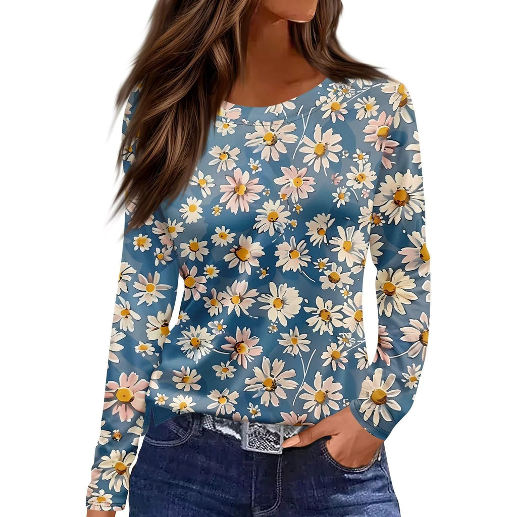 Vintage Floral Mesh Blouse – 9 Styles, S–XXXL