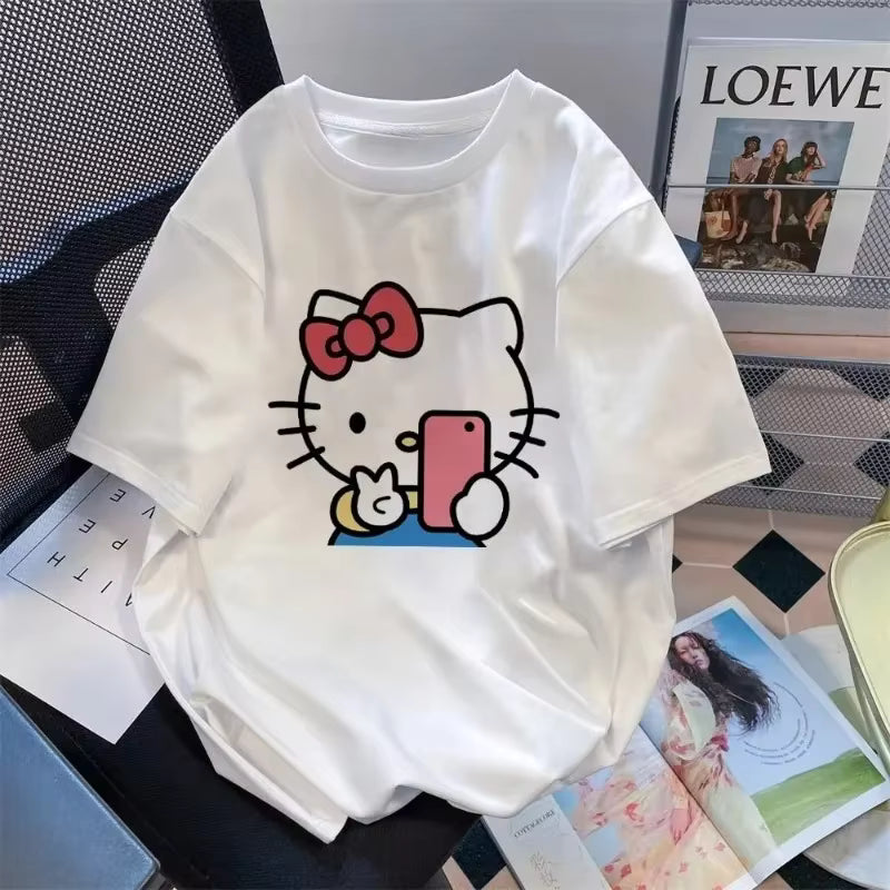 Y2K Hello Kitty Crop Top – Emo Girls Vintage Punk Tank