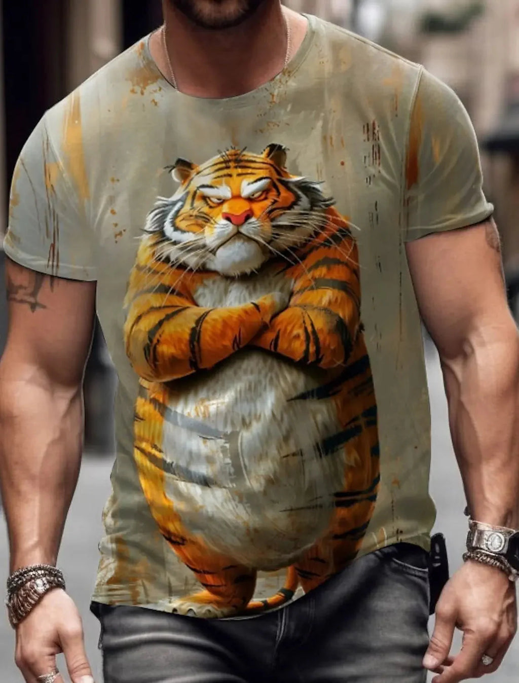 🦁  3D Animal Print Funny T-Shirt – Bold Summer Streetwear