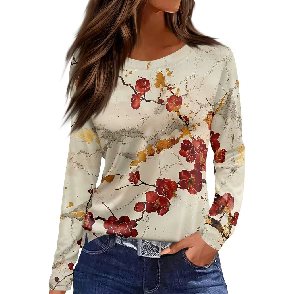 Vintage Floral Mesh Blouse – 9 Styles, S–XXXL