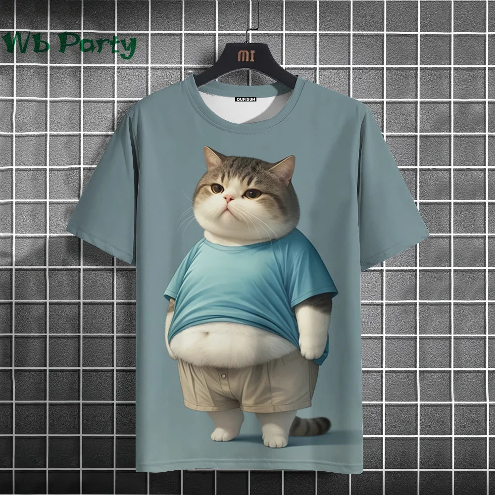 Cat Print shirts - Y2K Graphic T-Shirt
