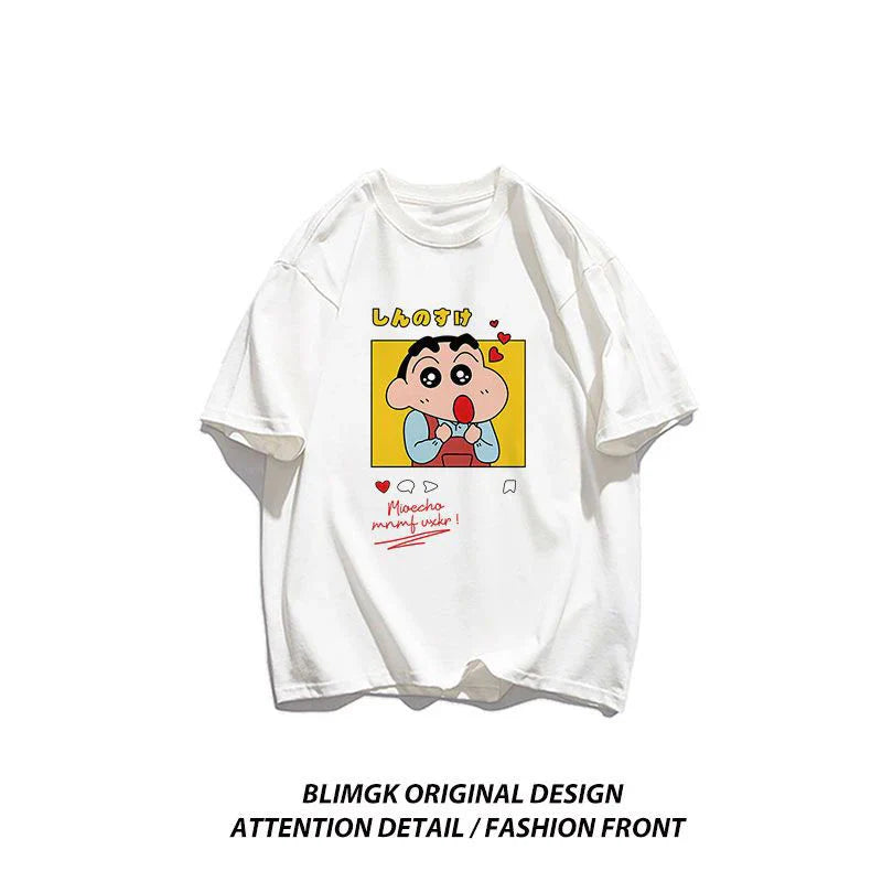 👕 Crayon Shin-chan "Beloved Woman" Cotton T-Shirt – Playful Anime Streetwear