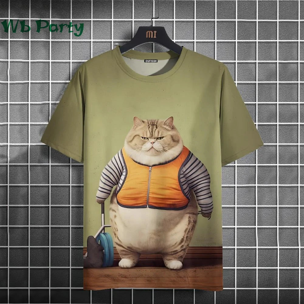 Cat Print shirts - Y2K Graphic T-Shirt