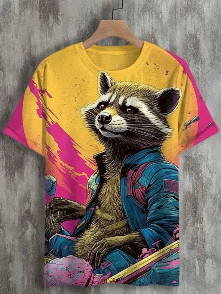 Samurai Cat Graphic T-Shirt – Japanese Style 3D Print Men's Tee
