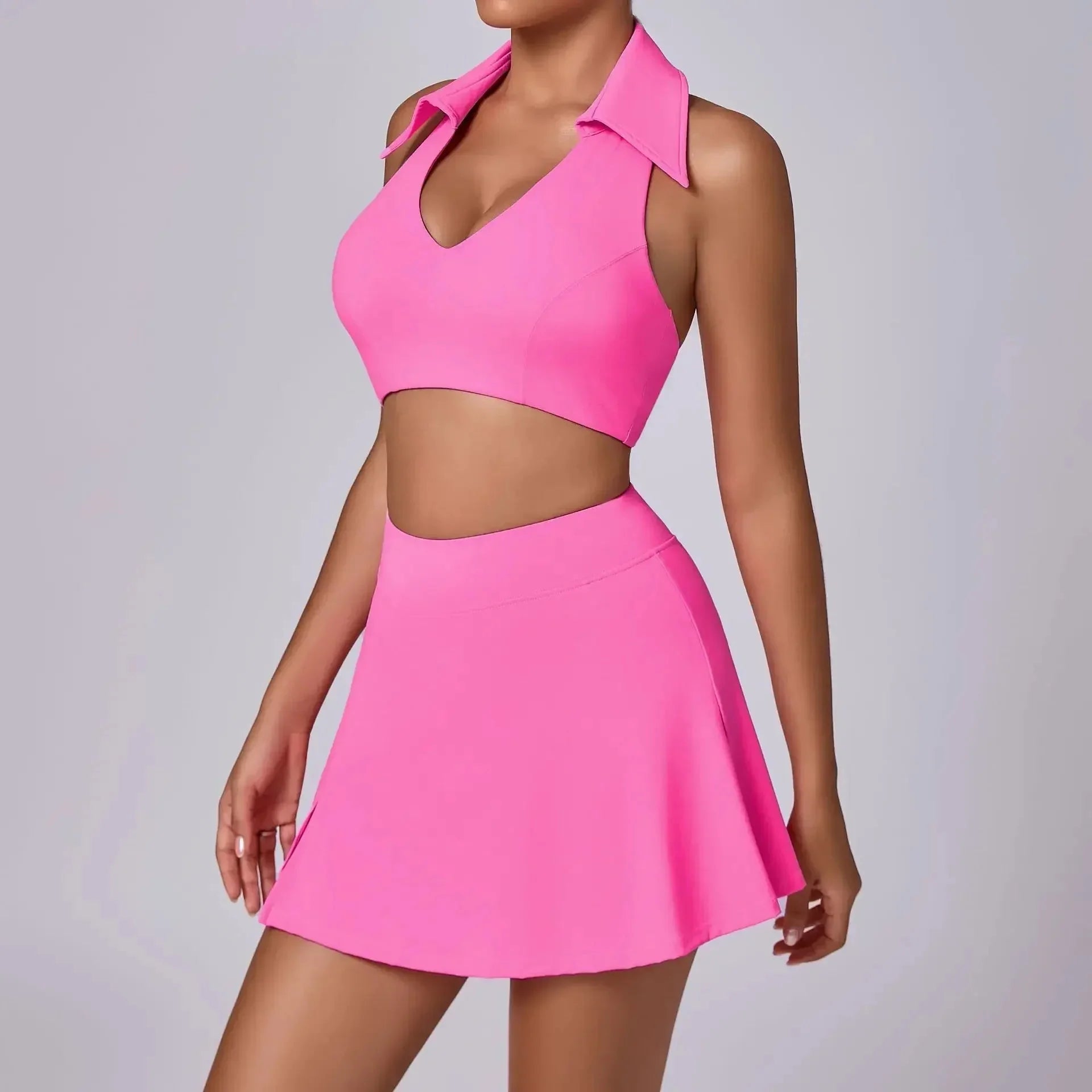 Seamless Tennis Skirt Set – Quick-Dry Workout Outfit