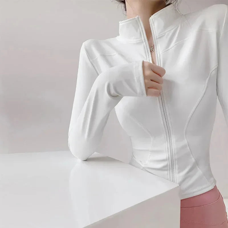 Sun Quick-Drying Zip-Up Sports Jacket Women S-3XL