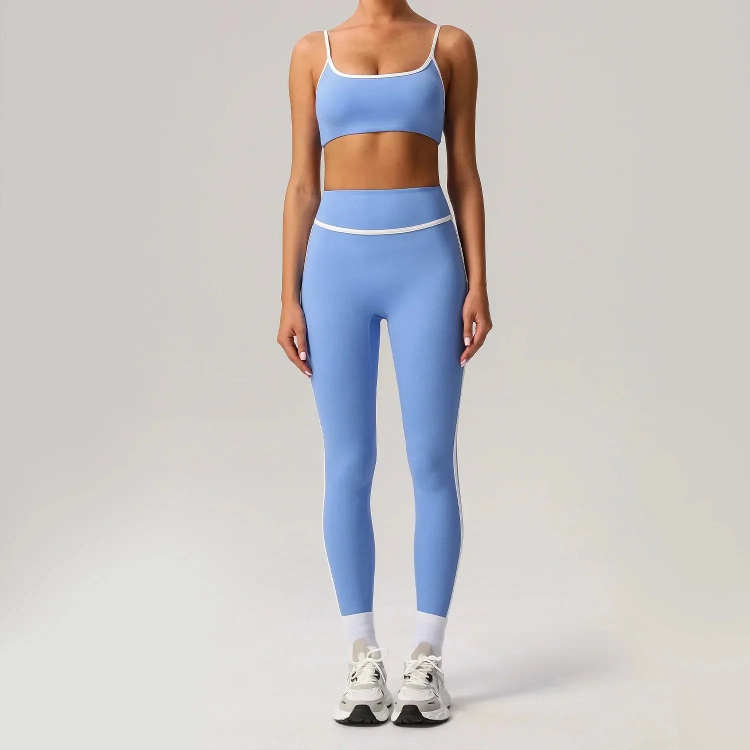 🖤 Seamless Yoga Set – High Waist, Hip-Lifting