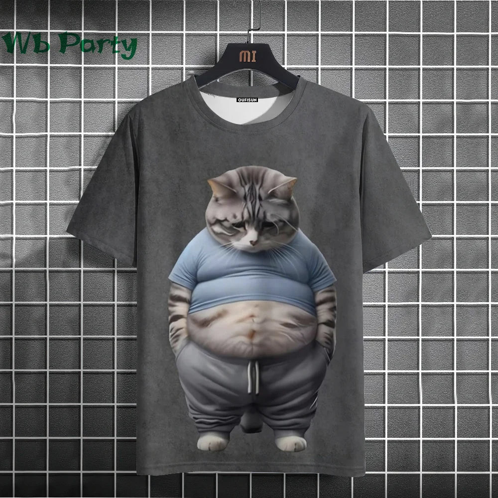 Cat Print shirts - Y2K Graphic T-Shirt