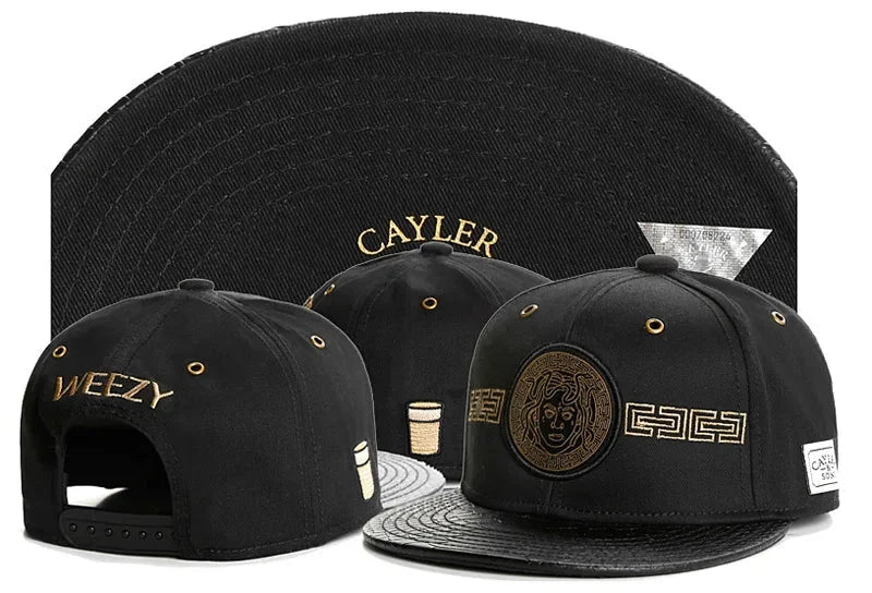 Skull Hand Snapback Hat – Flat Bill Adjustable Baseball Cap