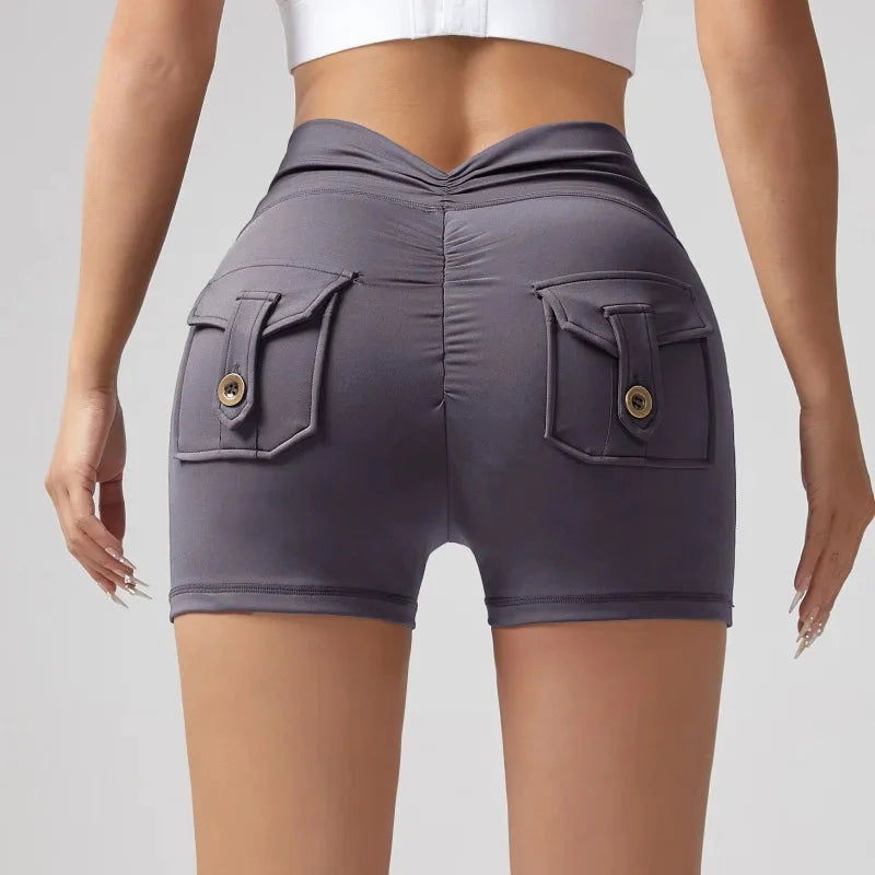 🍑 Wrinkled High-Waist Pocket Leggings for Women