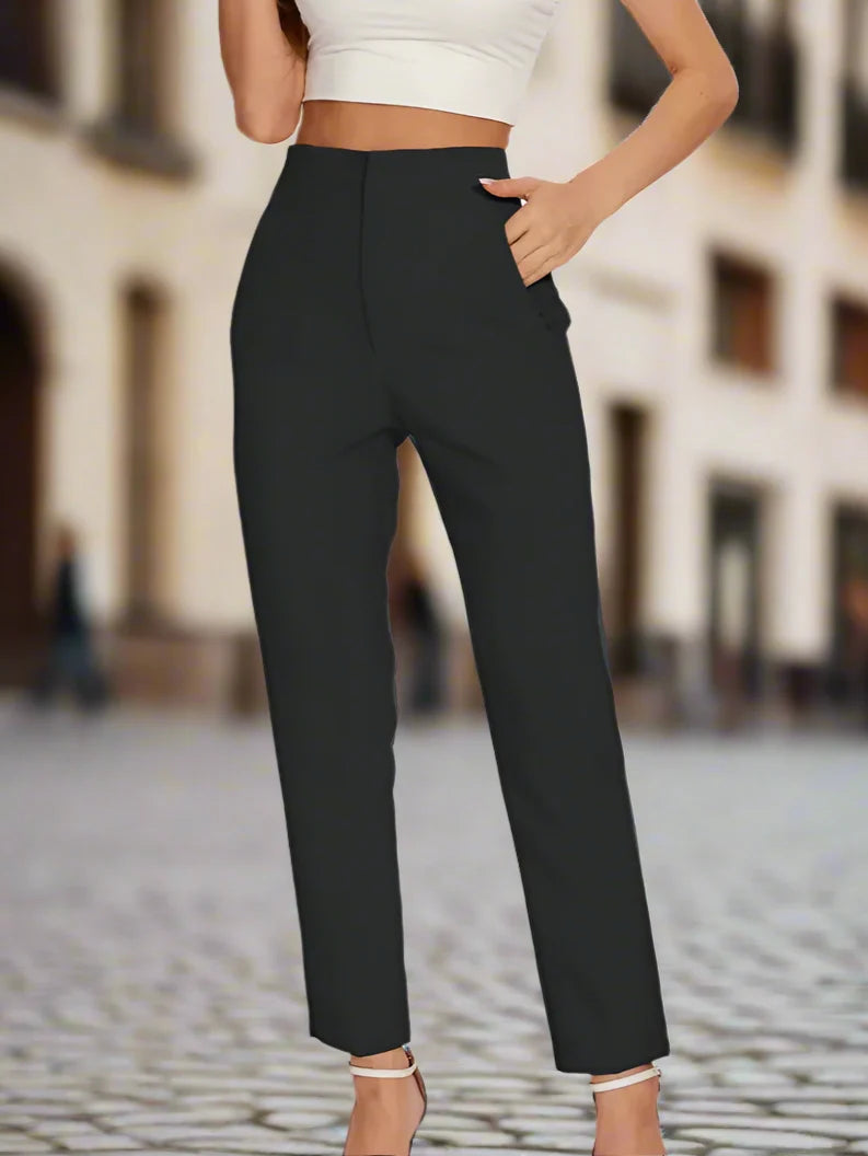 Women’s High Waist Slim Trousers