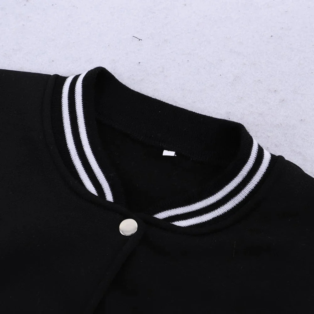 New York “23” Letter Printed Baseball Jacket Women