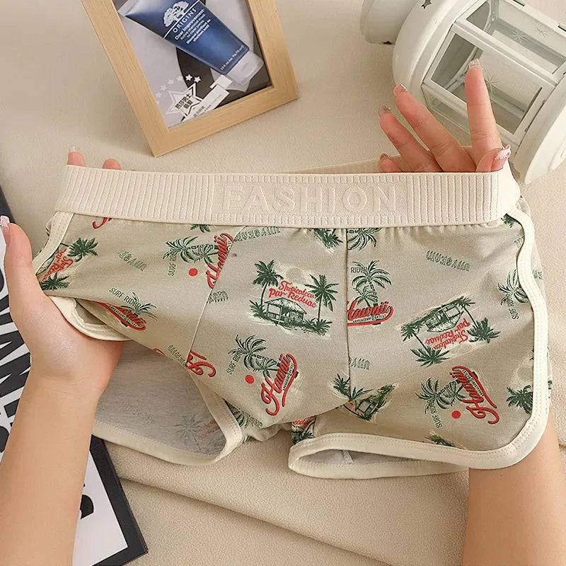 🩳 Cotton Print Men's Boxer Shorts