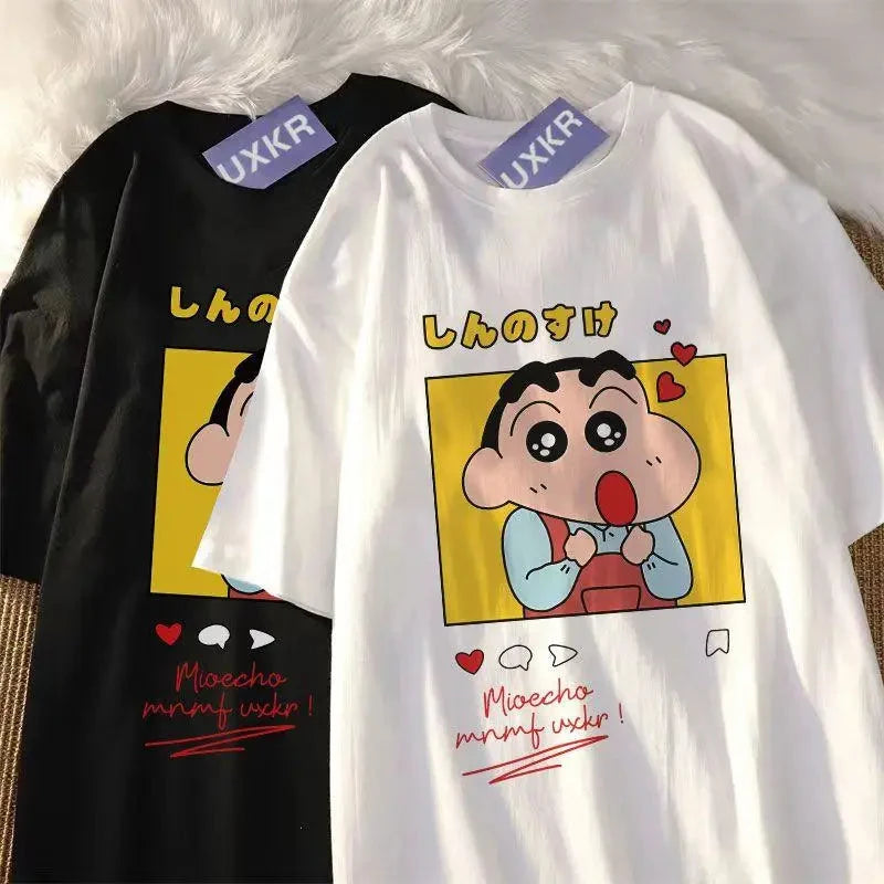 👕 Crayon Shin-chan "Beloved Woman" Cotton T-Shirt – Playful Anime Streetwear