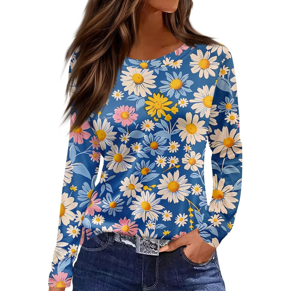 Vintage Floral Mesh Blouse – 9 Styles, S–XXXL