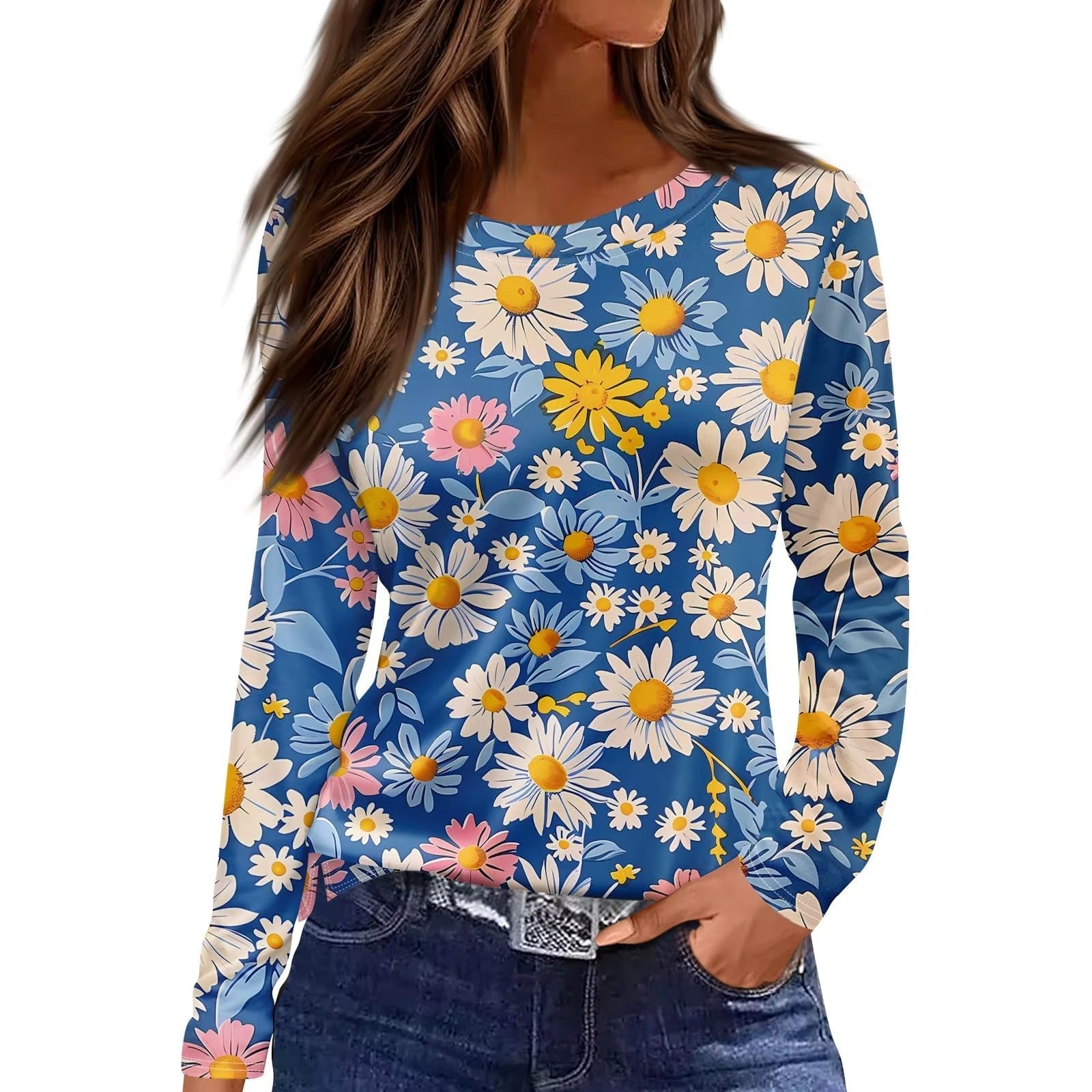 Vintage Floral Mesh Blouse – 9 Styles, S–XXXL