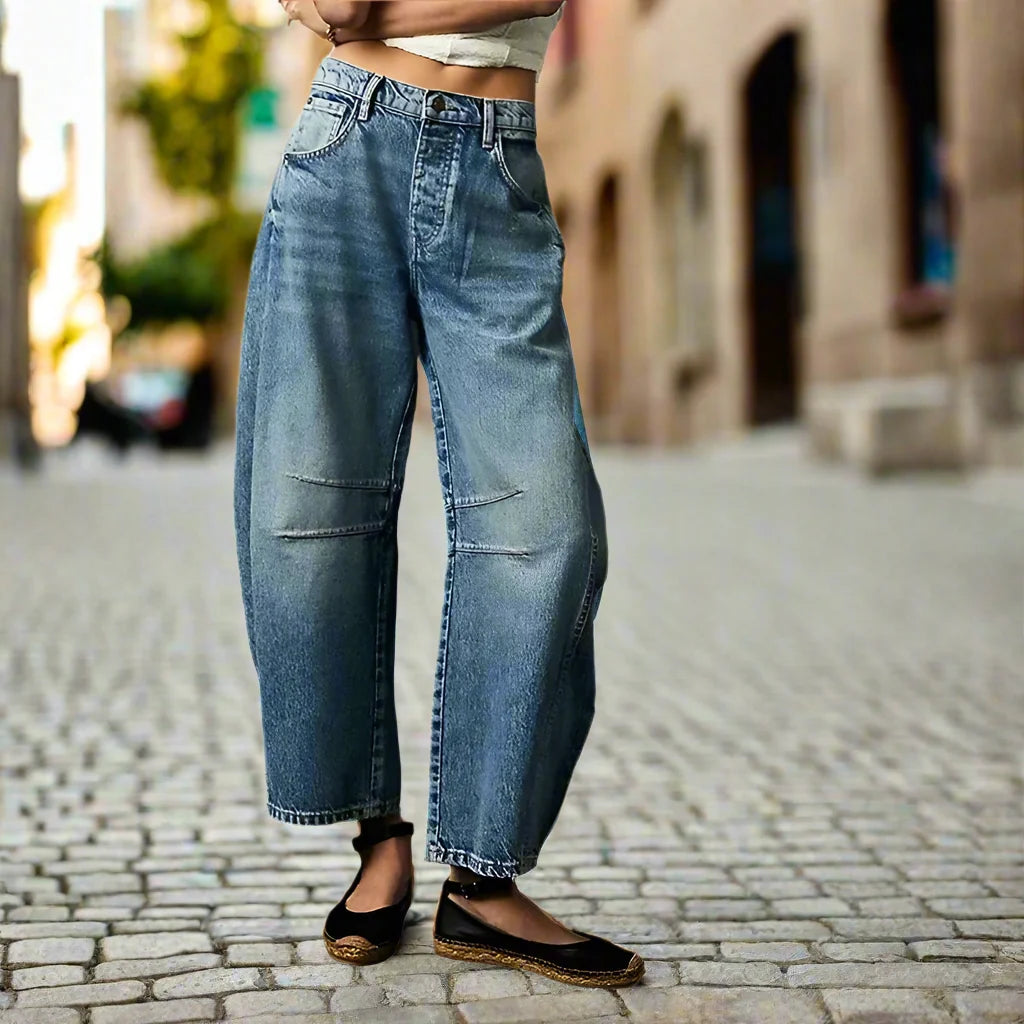 Women’s Mid Rise Wide Leg Jeans