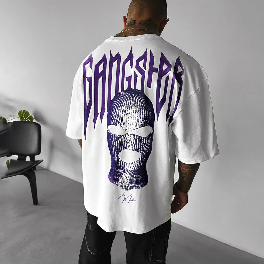 👕 Masked Persona Oversized Harajuku T-Shirt