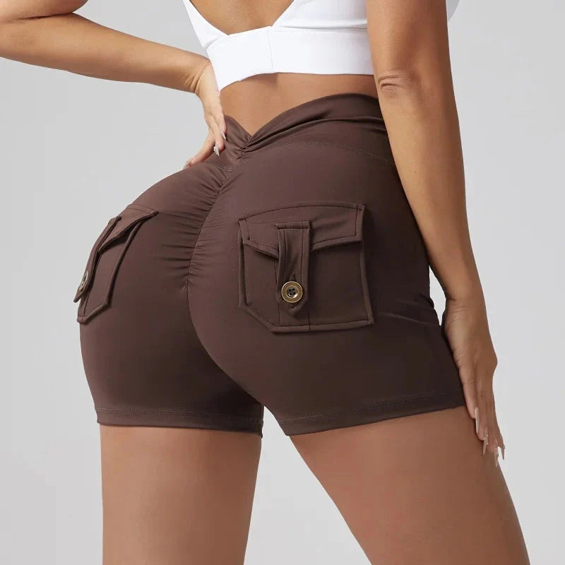 🍑 Wrinkled High-Waist Pocket Leggings for Women