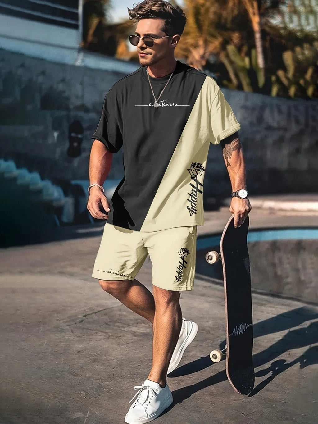 Summer Men's 3D Printed Urban Streetwear 2-Piece Set