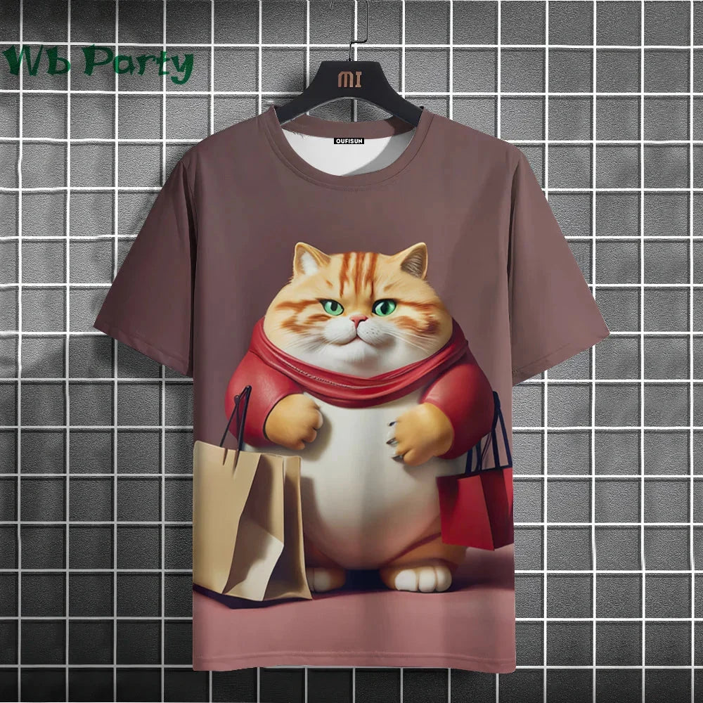 Cat Print shirts - Y2K Graphic T-Shirt
