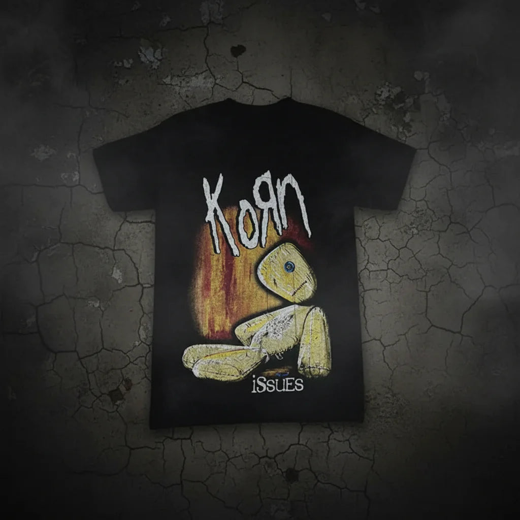 🎸 Korn 'Issues' Graphic T-Shirt – Unisex Nu-Metal Streetwear