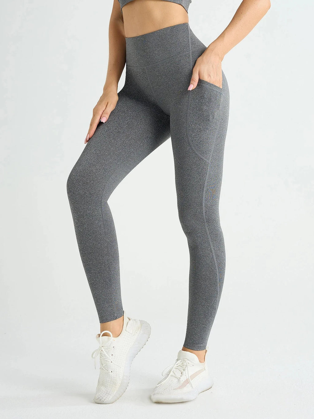 High Waist Pocket Stretch Leggings Women