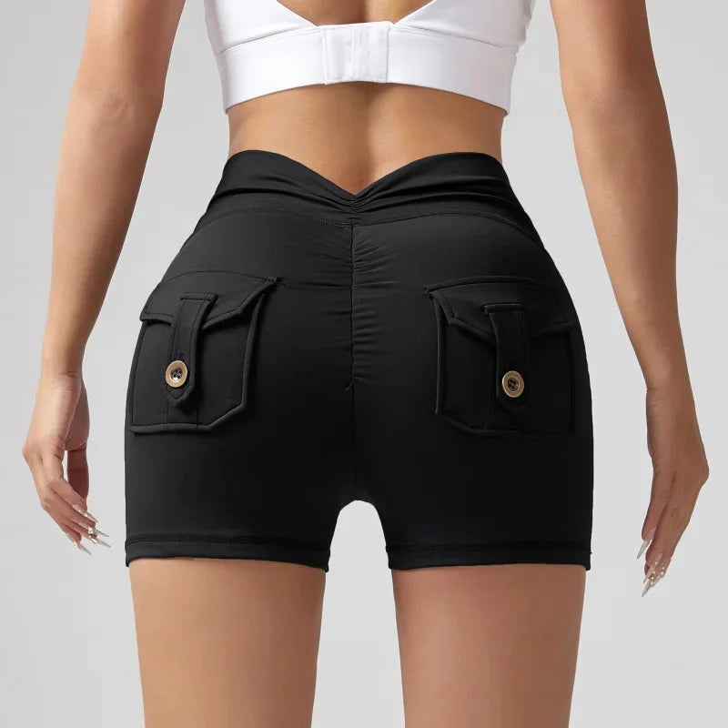 🍑 Wrinkled High-Waist Pocket Leggings for Women