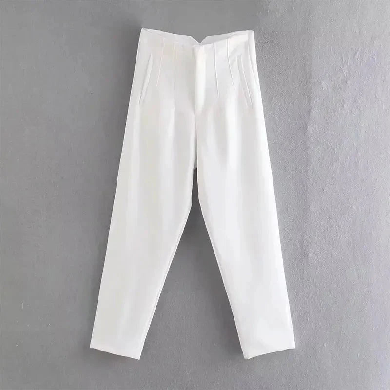 Women’s High Waist Slim Trousers