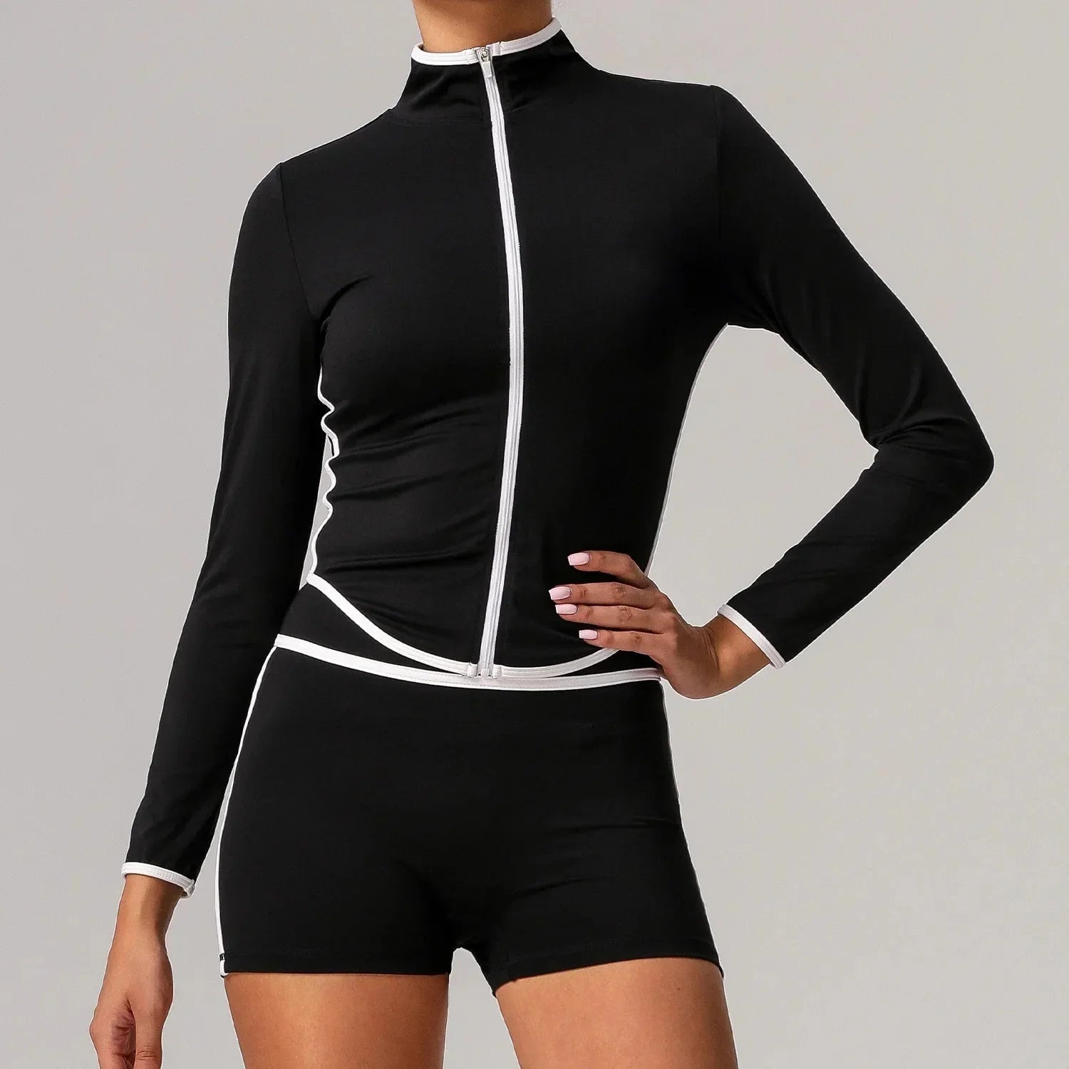 🖤 Seamless Yoga Set – High Waist, Hip-Lifting