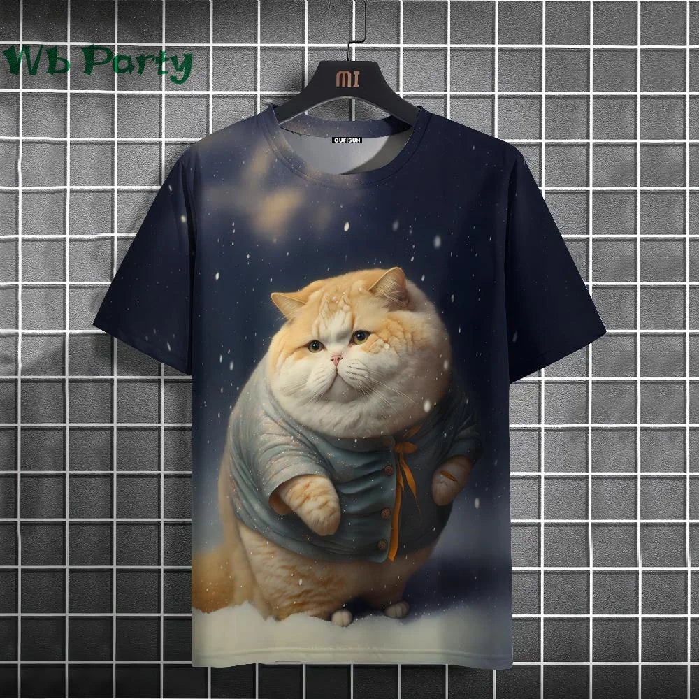 Cat Print shirts - Y2K Graphic T-Shirt