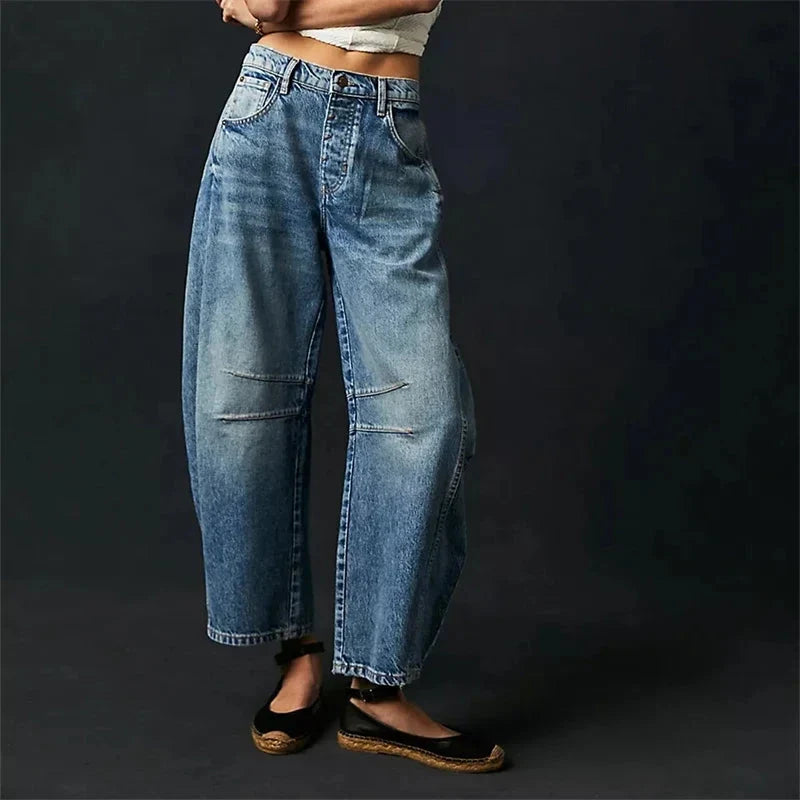 Women’s Mid Rise Wide Leg Jeans