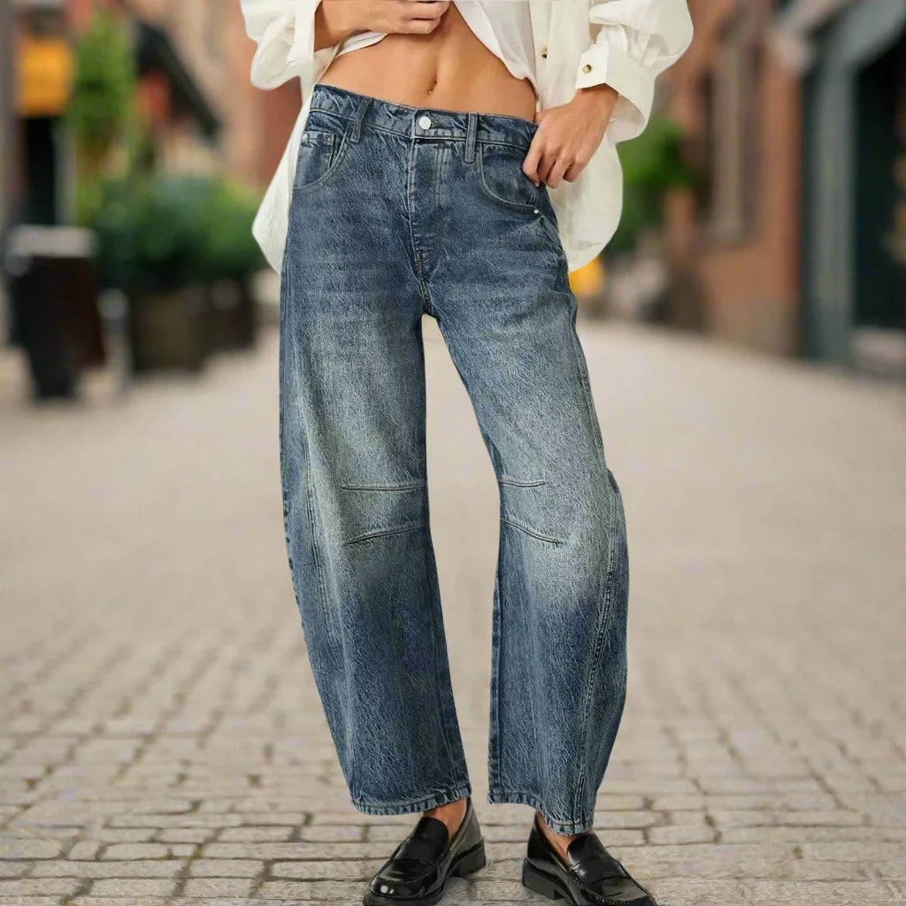 Women’s Mid Rise Wide Leg Jeans