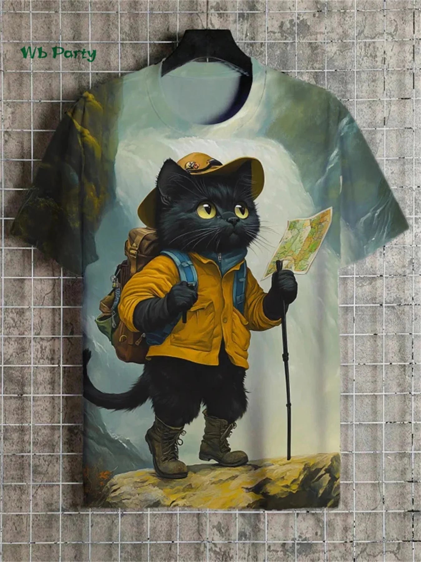 🐱  3D Travel Cat Print T-Shirt – Playful Summer Streetwear