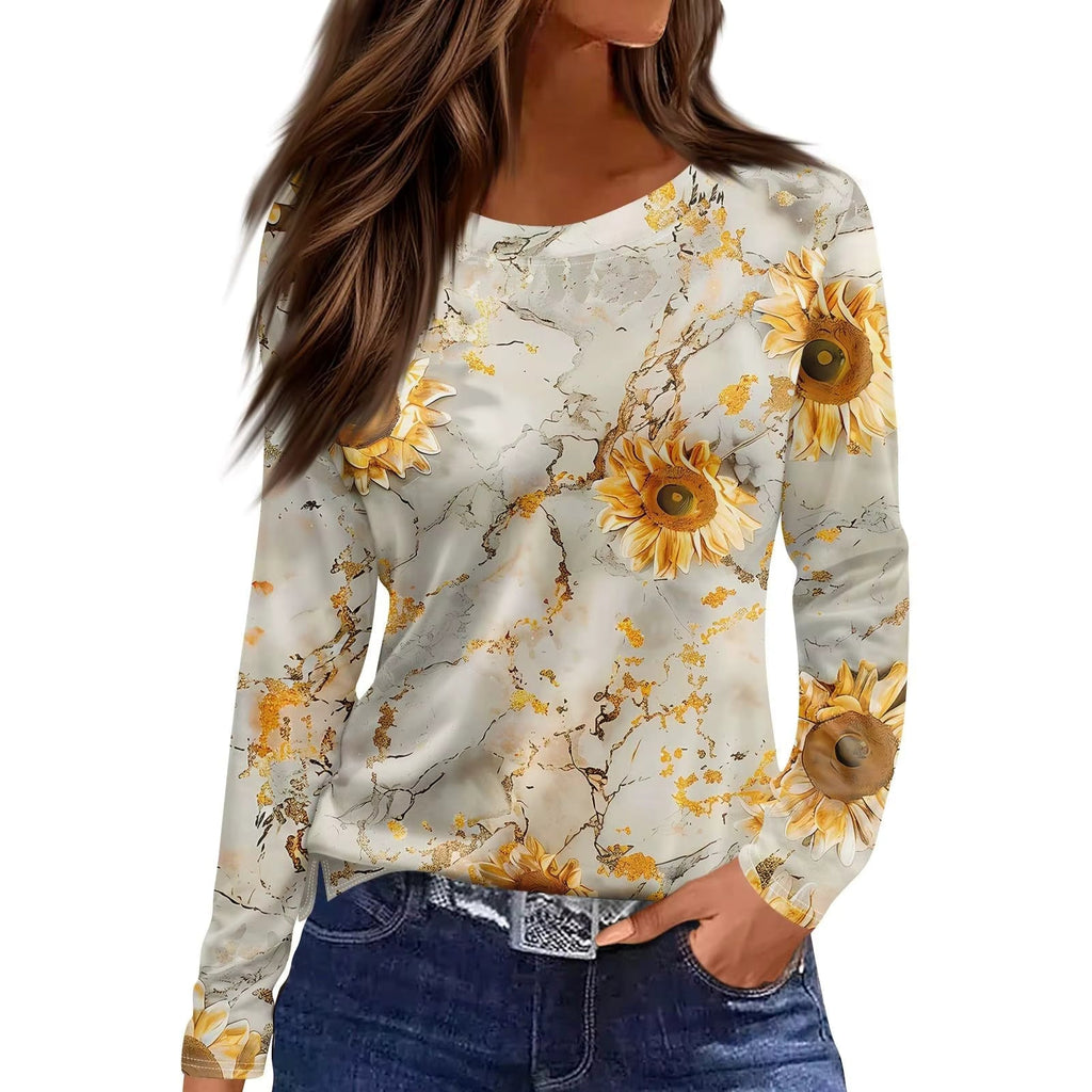 Vintage Floral Mesh Blouse – 9 Styles, S–XXXL