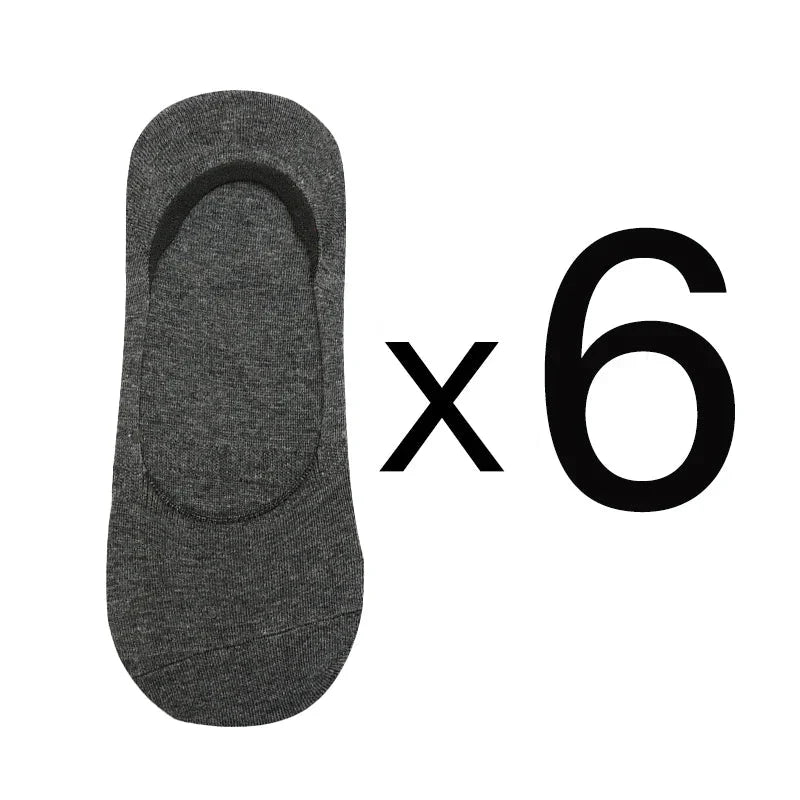 6-Pack Bamboo Invisible Low-Cut Socks | Breathable Boat Socks