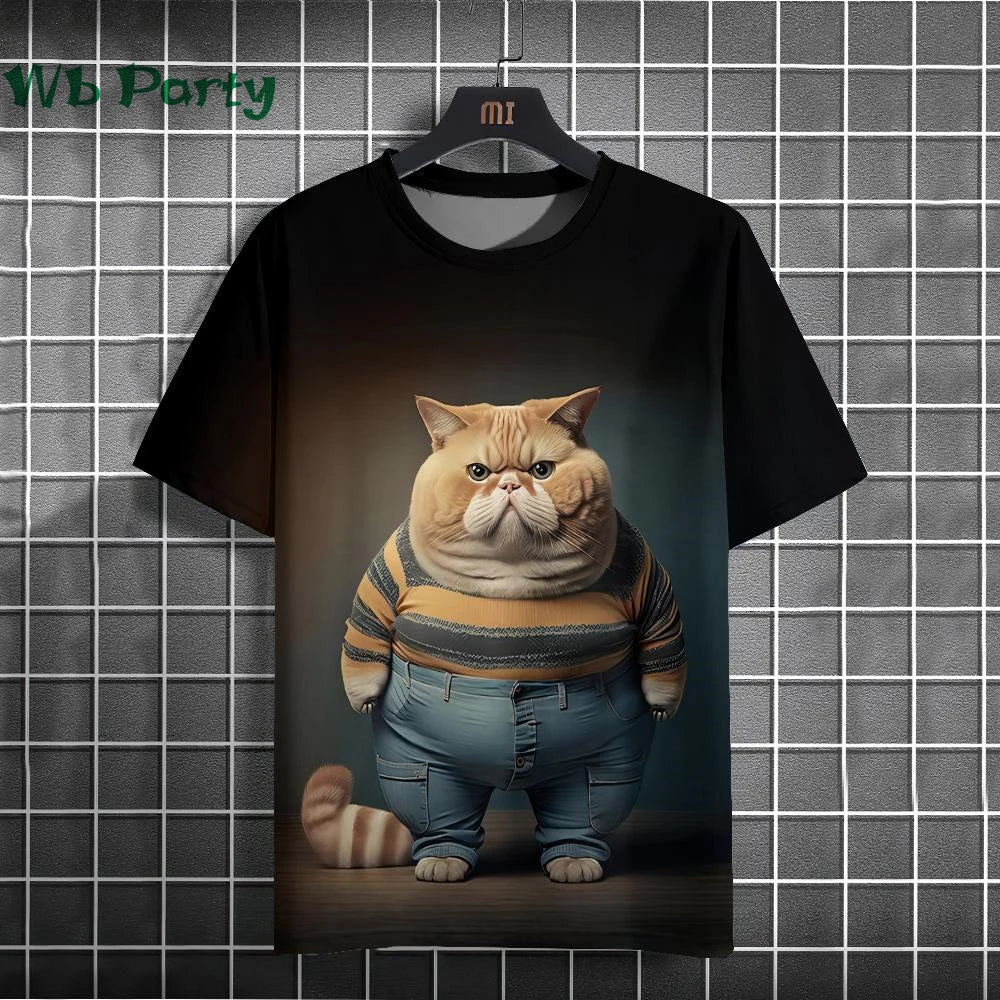 Cat Print shirts - Y2K Graphic T-Shirt