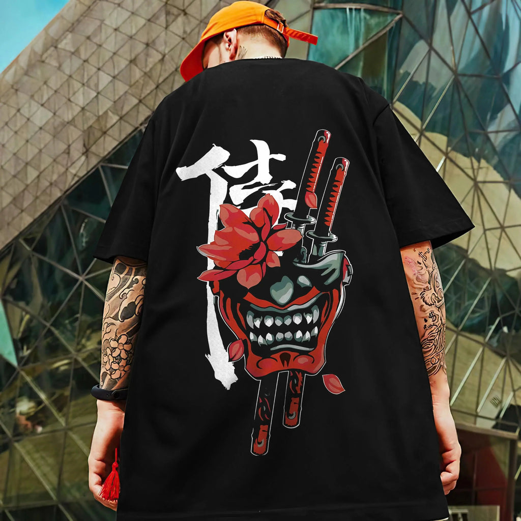 🗡️  3D Samurai Knife Print Oversized T-Shirt
