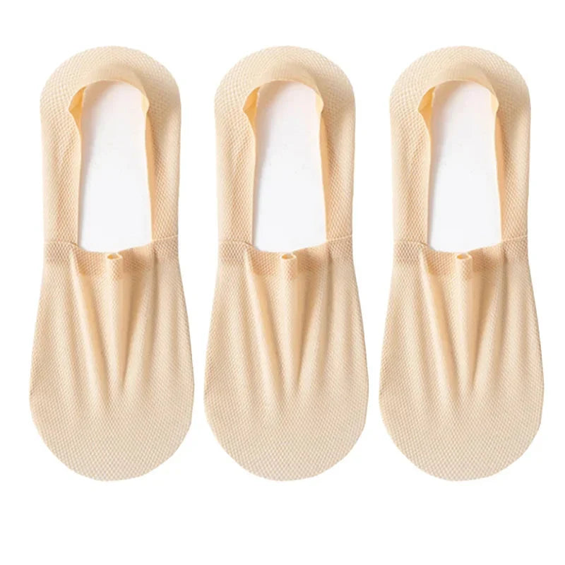 3-Pack Invisible Boat Socks – Breathable Low-Cut Socks