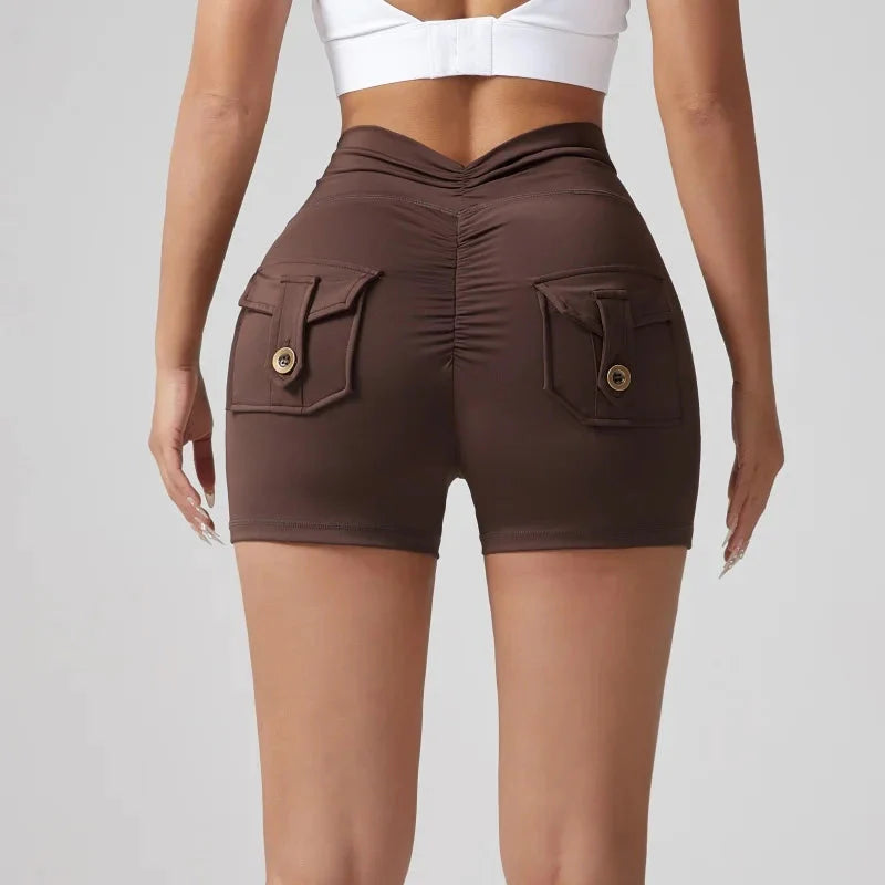 🍑 Wrinkled High-Waist Pocket Leggings for Women