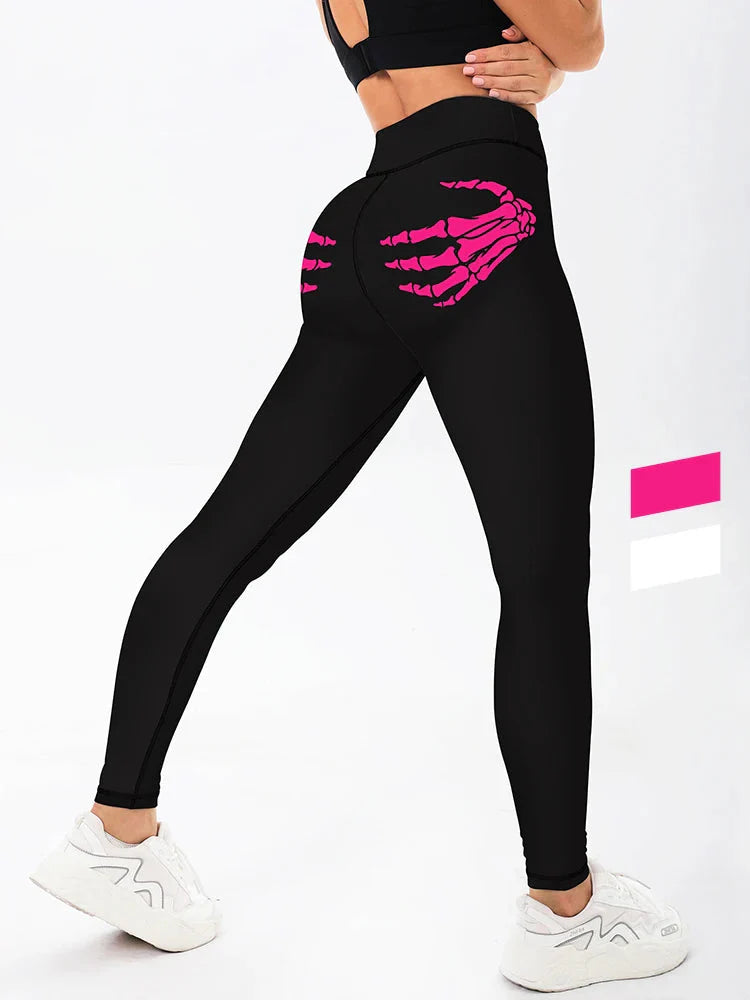 🖤 Women's Claw Skull High-Waisted Yoga Leggings