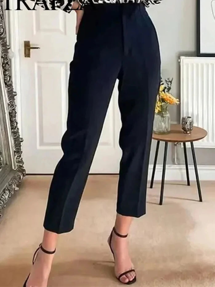 Women’s High Waist Slim Trousers